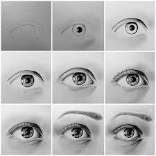 Step By Step Eye Pencil W Graphite Powder Eye Drawing Eye Drawing Tutorials Eye Art