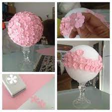 Centros de mesa altos para bodas, a wedding post from the blog blog con ideas originales para organizar tu boda. Como Hacer Centros De Mesa Para Bautizo Economicos Centros De Mesa Manualidades Mesa De Bautizo Babyshower Decoracion