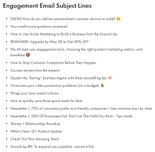 Retention Email Subject Lines Email Subject Lines Saas Email Marketing Strategy