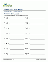 Our large collection of math worksheets are a great study tool for all ages. Hundreds Tens Ones Worksheets K5 Learning