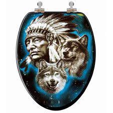 Toilet Seats Toilet Seat Indian Wolf Native American Wolf