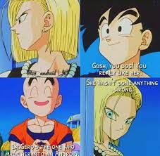 Dragon Ball Z Collage Krillin Feelings Torwards Android 18 Krillin And 18 Dragon Ball Z Dragon Ball Super