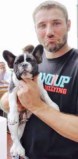 ben cohen and his french bulldog puppy man and dog french bulldog puppies bulldog