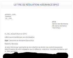 Modèle gratuit de lettre pour résilier un contrat d'assurance automobile après la vente ou la destruction de la voiture ou de la moto. Resilier Mon Contrat D Assurance Habitation Bpce