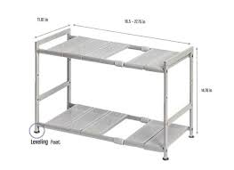 More images for metal kitchen cabinets popular again 2017 jeep renegade » Seville Classics Under The Sink Organizer 2 Tier Adjustable Shelves Nickel Storage Organization Kitchen Dining Rayvoltbike Com
