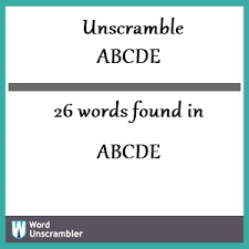 Unscramble Abcde Unscrambled 26 Words From Letters In Abcde