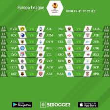 The home of europa league on bbc sport online. These Are The Europa League Round Of 32 Fixtures Besoccer