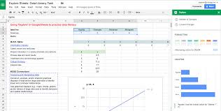 data literacy with explore in googlesheets i biology