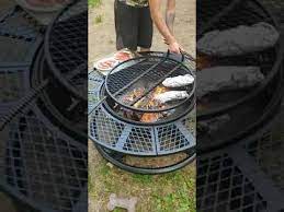 Big horn fire pit patio set. Big Horn 47 In W Black Steel Wood Burning Fire Pit Youtube