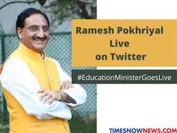 Dr ramesh pokhriyal said that the cbse has increased exam fees of class 10 and 12 board exams 2020, on no profit no loss principle, from rs 750 to rs 1,500 newly appointed union human resource development minister ramesh pokhriyal nishank submitted the nep draft today. Education Minister Ramesh Pokhriyal Live Webinar Today Key Takeaways