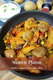 western pfanne mit kartoffeln hacksteaks gemuse und sour cream meinestube rezept hacksteak rezepte fleisch gerichte