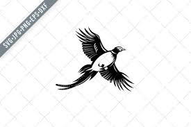 Download Ring Necked Pheasant Flying Up Retro Svg Graphic By Patrimonio Creative Fabrica SVG Cut Files