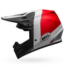 Black And White Dirt Bike Helmet Bell Mx 9 Mips Dirt Motorcycle Helmet Presence Matte Gloss Red Black White Left In 2020 Helmet Dirt Bike Helmets Motocross Helmets