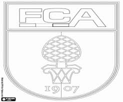 .white metal mesh background, fc augsburg, bundesliga, augsburg, germany, football for desktop free. Fc Augsburg Emblem Coloring Page Printable Game