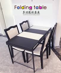 The feature common to hardwood dining tables is the large stained table top, shimmering with woodgrain. Joylive Multi Function Wall Hanging Dining Table Wall Hidden Table Small Sized Retractable Household Storage Rack Variable Table Dining Tables Aliexpress