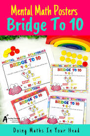 Bridge To 10 Mental Maths Posters Math Classroom Posters Math Classroom Classroom Posters