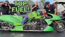Testing a NEW 1,500 HP Top Fuel Motorcycle! - YouTube