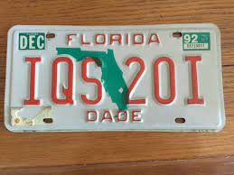 Vintage Florida Dade County Believe This Was Peggy S Vintage Florida License Plate Dade County