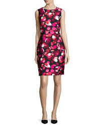 Kate Spade New York Sleeveless Floral Print Cocktail Sheath Dress Floral Evening Dresses Dresses Floral Sheath Dress
