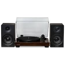 Elite High Fidelity Vinyl Turntable With Ai40 5 Powered Bookshelf Speakers Turntable Turn Table Vinyl Bookshelf Speakers