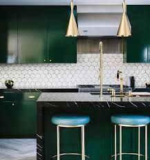 Green Cabinets Black Countertops Made Gotham Swiss Cross Wowza Design By Blacklacquerde Dark Green Kitchen Green Kitchen Cabinets Modern Kitchen Design