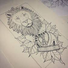 My sarisari store gang tattoos. Beautiful Uncolored Lion Protecting His Crown Tattoo Design Tattooimages Biz