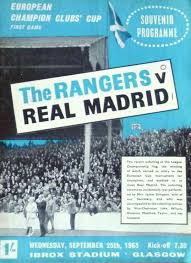 The match is a part of the club friendly games. Rangers 0 Real Madrid 1 In Sept 1963 At Ibrox The Programme Cover Eurocup1r1leg Real Madrid Madrid European Cup