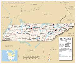 Map Of The State Of Tennessee Usa Nations Online Project