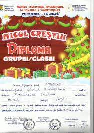 ► listele elevilor calificati la etapa nationala 2018. Concurs Micul Crestin Diploma Grupa Scoala GimnazialÄ Butea