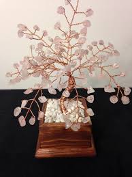 Rose Quartz Crystal Gemstone Tree Wire Bonsai Tree Of Etsy Crystals And Gemstones Rose Quartz Crystal Rose Quartz Gemstone