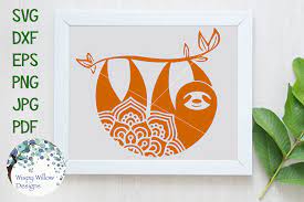Download Sloth Mandala Svg Dxf Eps Png Jpg Pdf By Wispy Willow Designs Thehungryjpeg Com