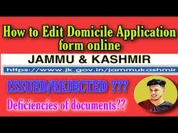 Enter the required details of the application form of income certificate in telangana. How To Edit Domicile Application Form After Rejection Domicile Certificate Online Form J K Youtube