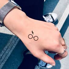 Stylish man with glasses and tattoo (0295) 3d model. Harry Potter Glasses Scar Temporary Tattoo Sticker Ohmytat
