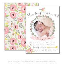 sweet whimsical floral birth announcement for baby girl floral birth announcement baby girl birth announcement birth announcement