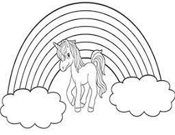 Ausmalbild Regenbogen Mit Jungem Einhorn Einhorn Zum Ausmalen Ausmalbilder Ausmalen
