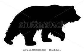 Vector Illustration Of Brown Bear Silhouette Stock Vector Bear Silhouette Bear Art Bear Drawing