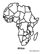 51 countries of africa heat map: Maps Of Africa Coloring Pages African Maps