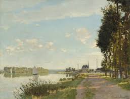 Argenteuil and seine near argenteuil by édouard manet; Argenteuil