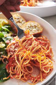 Classic Spaghetti With Tomato Sauce Recipe The Mom 100 Recipe Pasta Recipes For Lunch Recipes Tomato Sauce Recipe