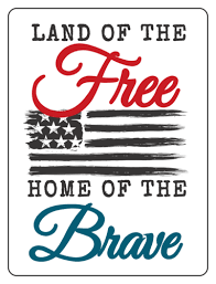 The Land Of The Free And The Home Of The Brave Land Of The Free Home Of The Brave Fourth Of July Sticker Template Printable Printing Labels Bottle Label Template Custom Printed Labels