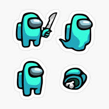 Among Us Cyan Character Assorted Set Sticker By Lebebart In 2020 Stickers Red Bubble Stickers Bubble Stickers