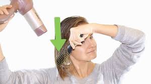 Point the dryer's nozzle downward to help smooth hair and create shine. 3 Ways To Blow Dry Short Hair Wikihow
