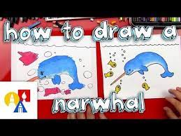 How To Draw A Narwhal Art For Kids Hub Kids Art Projects Drawing For Kids