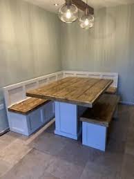 The rectangle table shape will easily fit in your dining room. Bench Seating L Shape Dining Set Banquette Ebay