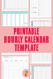 Free 1 week calendar if you're searching for the calendar to decorate your child's rooms then choose the blossom or cartoon based calendar. 10 Best Printable Hourly Calendar Template Printablee Com