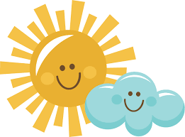 Happy Sun And Cloud Clip Art Clipart Fofo Chuva De Amor
