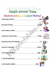 Jul 13, 2021 · the simple present tense in english is used to describe an action that is regular, true or normal. Simple Present Tense Esl Worksheet By Milagross