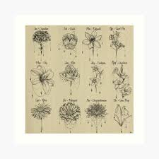 Because of they are so adaptable, symbolical and imaginatively interesting, they are one of the most. Lily May Birth Flower Tattoo Design Art Print By Ink Imaginarium Redbubble