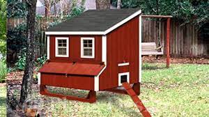 Tiny red and white doghouse style chicken coop that would fit in any backyard. Chicken Coop Plans And Hen House Style Design Color Of The Wind Youtube