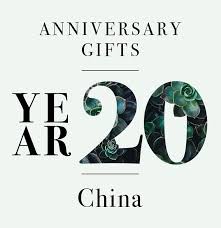 So by now you should have got the whole gift giving conundrum pretty much off pat. Our Guide To 20th Anniversary Gifts Three Cheers For China The Goods